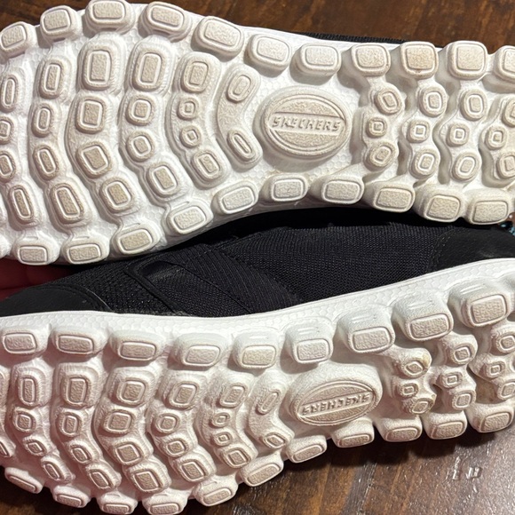 Skechers Women's Black and White Slip-On Sneakers - Picture 2 of 3